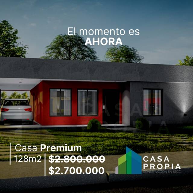 Casa prefabricada premium de 128 m2