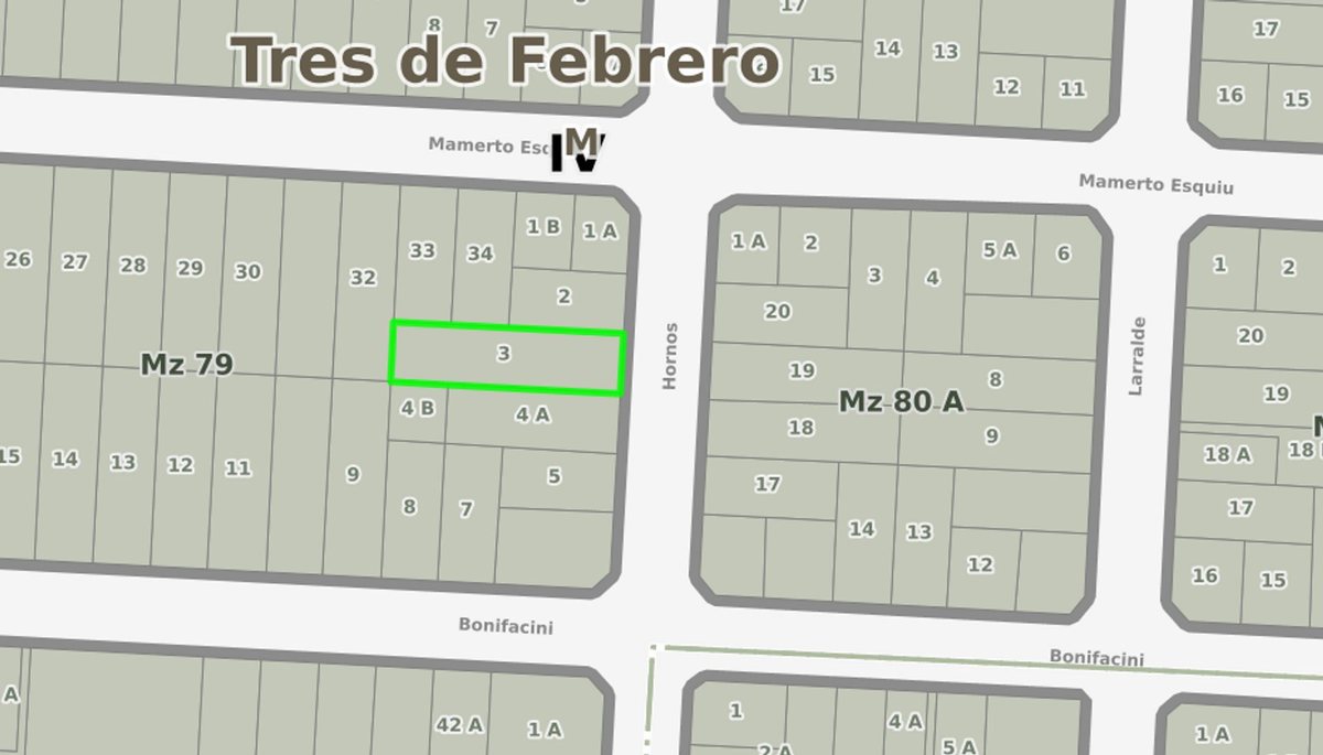 VENTA LOTE 972m2 VENDIBLES CASEROS NORTE