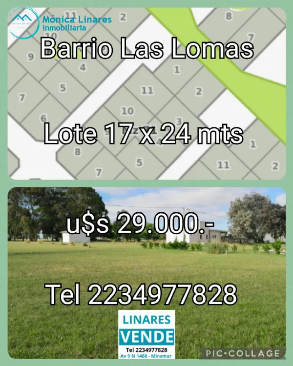 Lote o Terreno en Venta Las Lomas de Miramar. Estado Muy Bueno. Apto Crédito