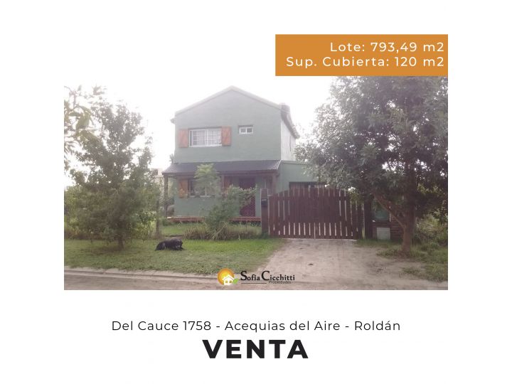ROLDAN - CASA DE 3 DORMITORIOS EN VENTA - ACEQUIAS DEL AIRE - ACEPTA PERMUTAS