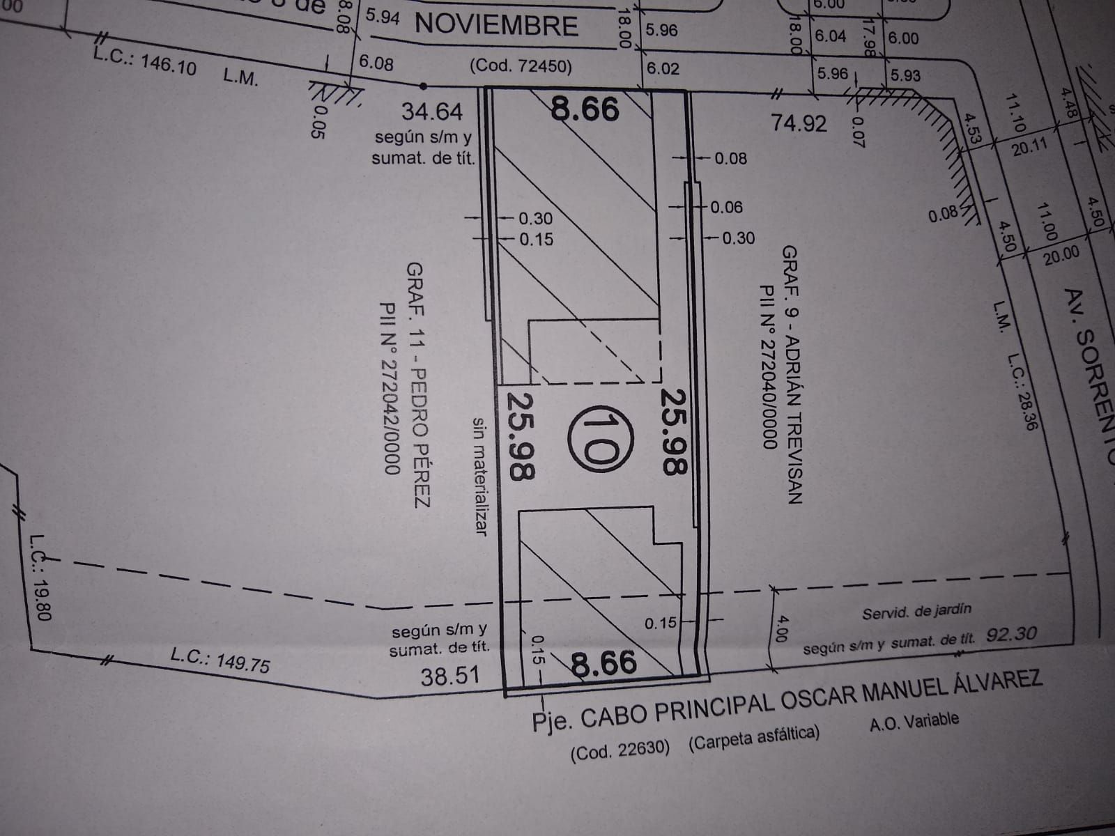 Terreno en venta en Barrio Sarmiento