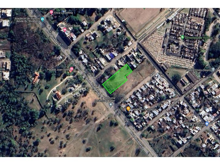 Terreno de 2.300 m2 - Bv Rivadavia entre Arenales y Larrea - vista al rio - ideal proyecto