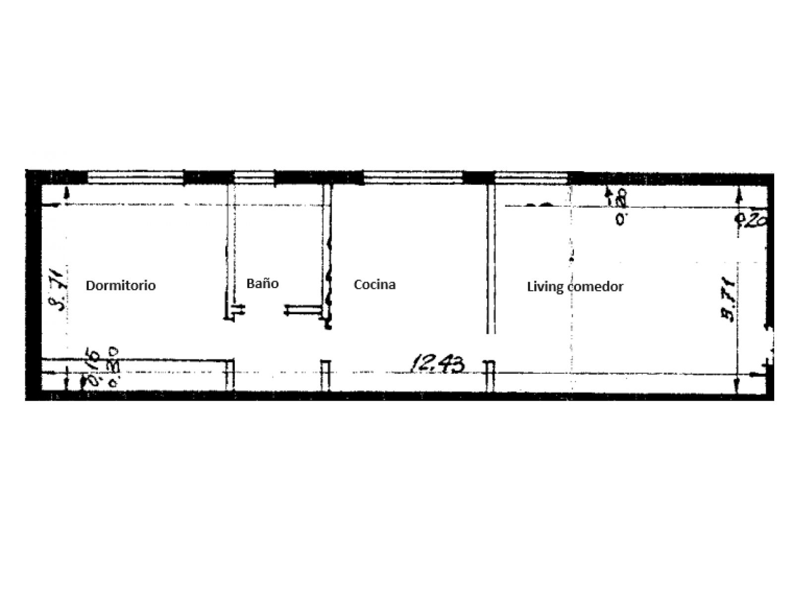 Departamento de 1 dormitorio en venta en el centro de Rosario