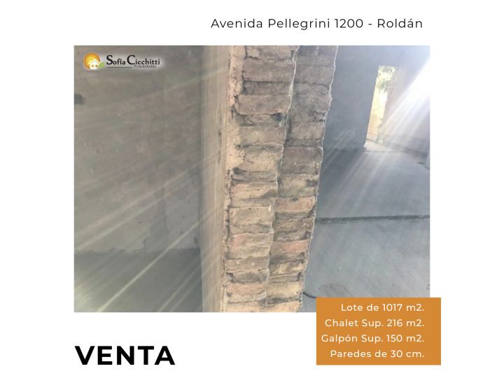 ROLDAN - VENTA -IMPORTANTE CHALET A TERMINAR SOBRE  AVENIDA