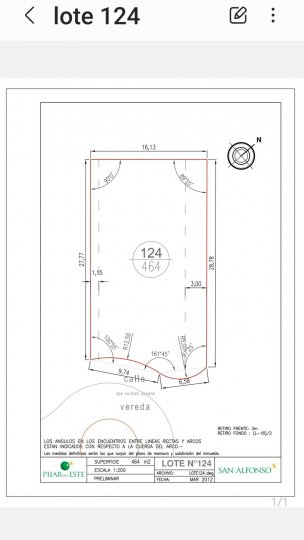EXCELENTE OPORTUNIDAD! LOTE EN SAN ALFONSO-Pilar del Este