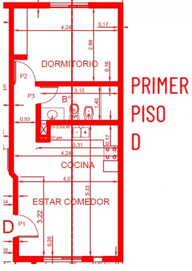 Departamento a Estrenar de 2 dormitorios con balcón terraza en Cofico
