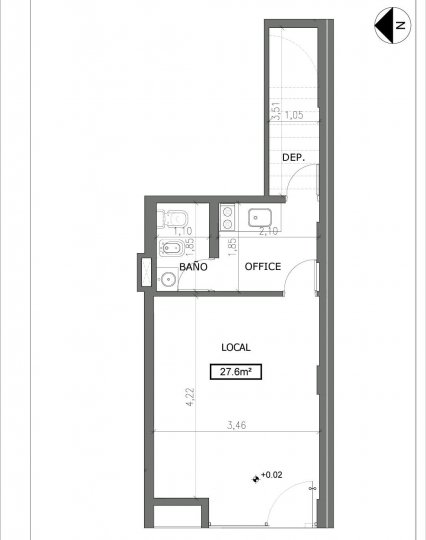 LOCAL A LA CALLE CON OFFICE, BAÑO Y DEPOSITO EN ABASTO ROSARIO