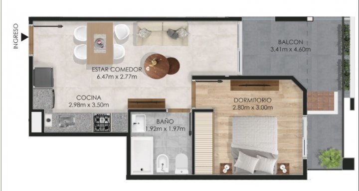 INVERSION NVA CORDOBA! ENTREGA Y 36 CUOTAS. 1 DORM