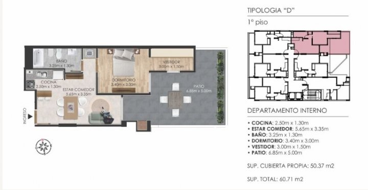 DEPTO NVA CORDOBA, ENTREGA 03/2026, 1 DORM,  CONSULTÁ MAS TIPOLOGIAS