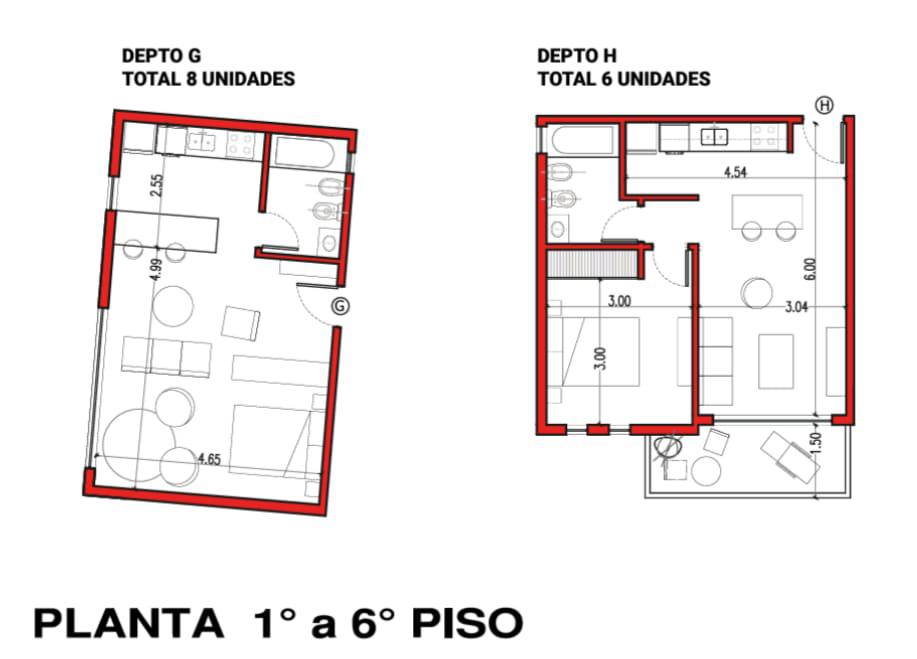 Departamento de 2 amb. al pozo en venta