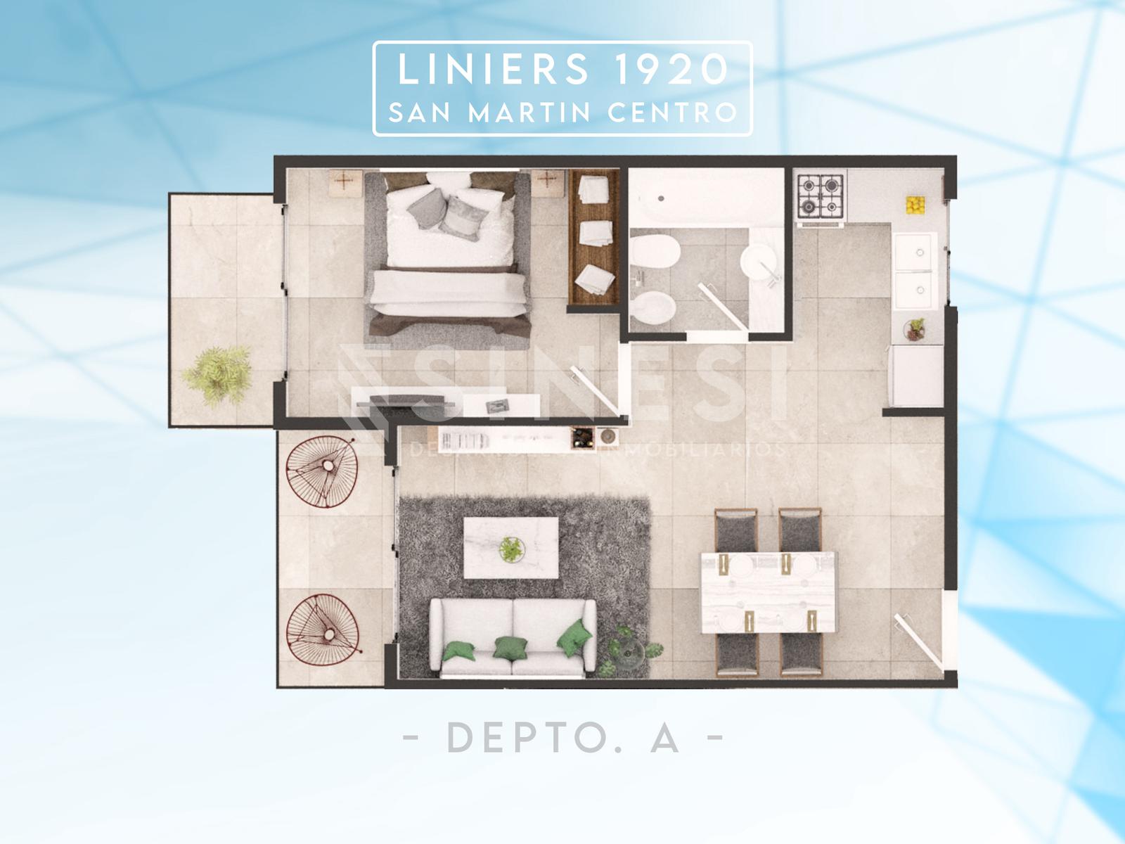 Departamento 2 Ambientes - B - Liniers 1920 - San Martin Centro