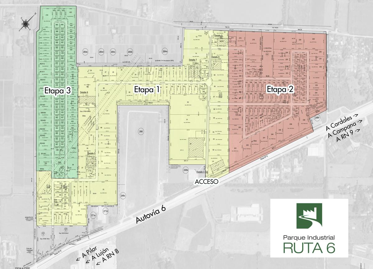 Lote Industrial en Parque Industrial Ruta 6 de 6900 m2