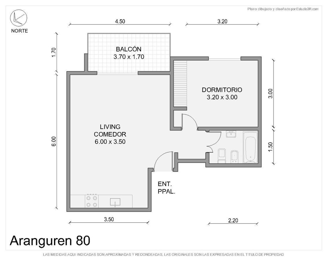 Aranguren 83 8º * DEPARTAMENTO DE 2 AMBIENTES CON TERRAZA EN CABALLITO*