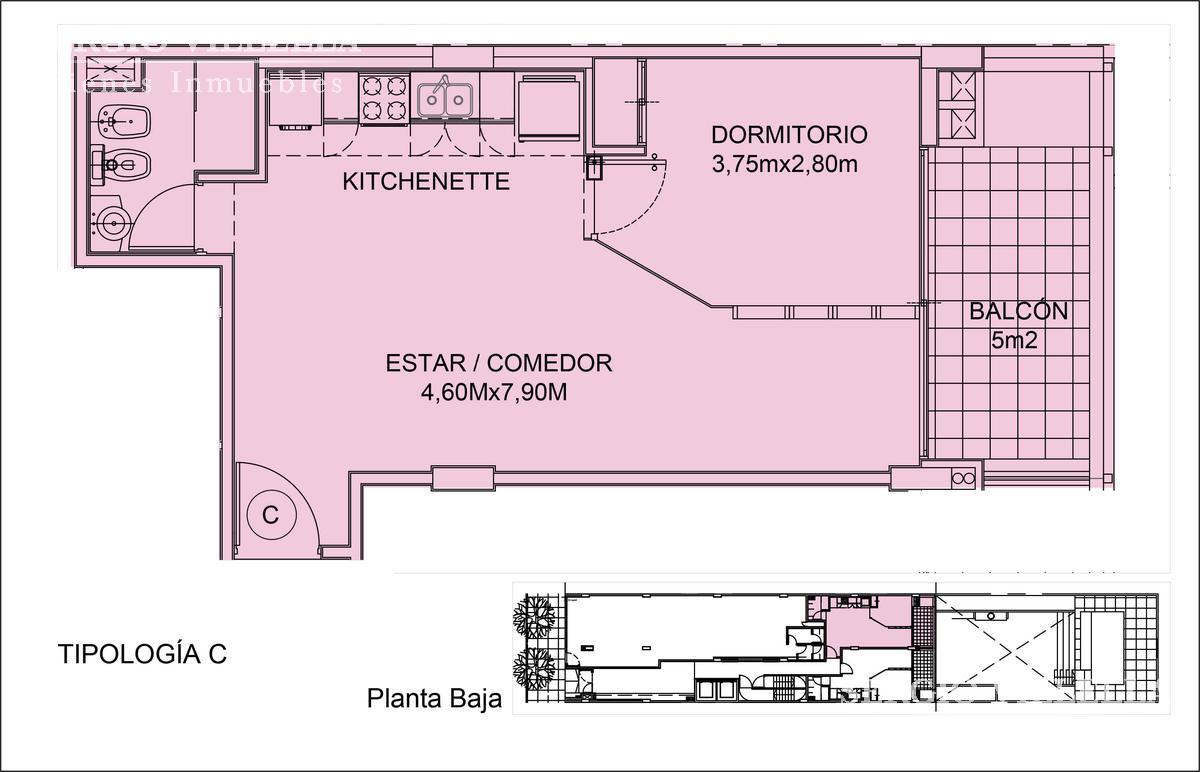 Departamento en venta de 1 dormitorio en Nueva Córdoba