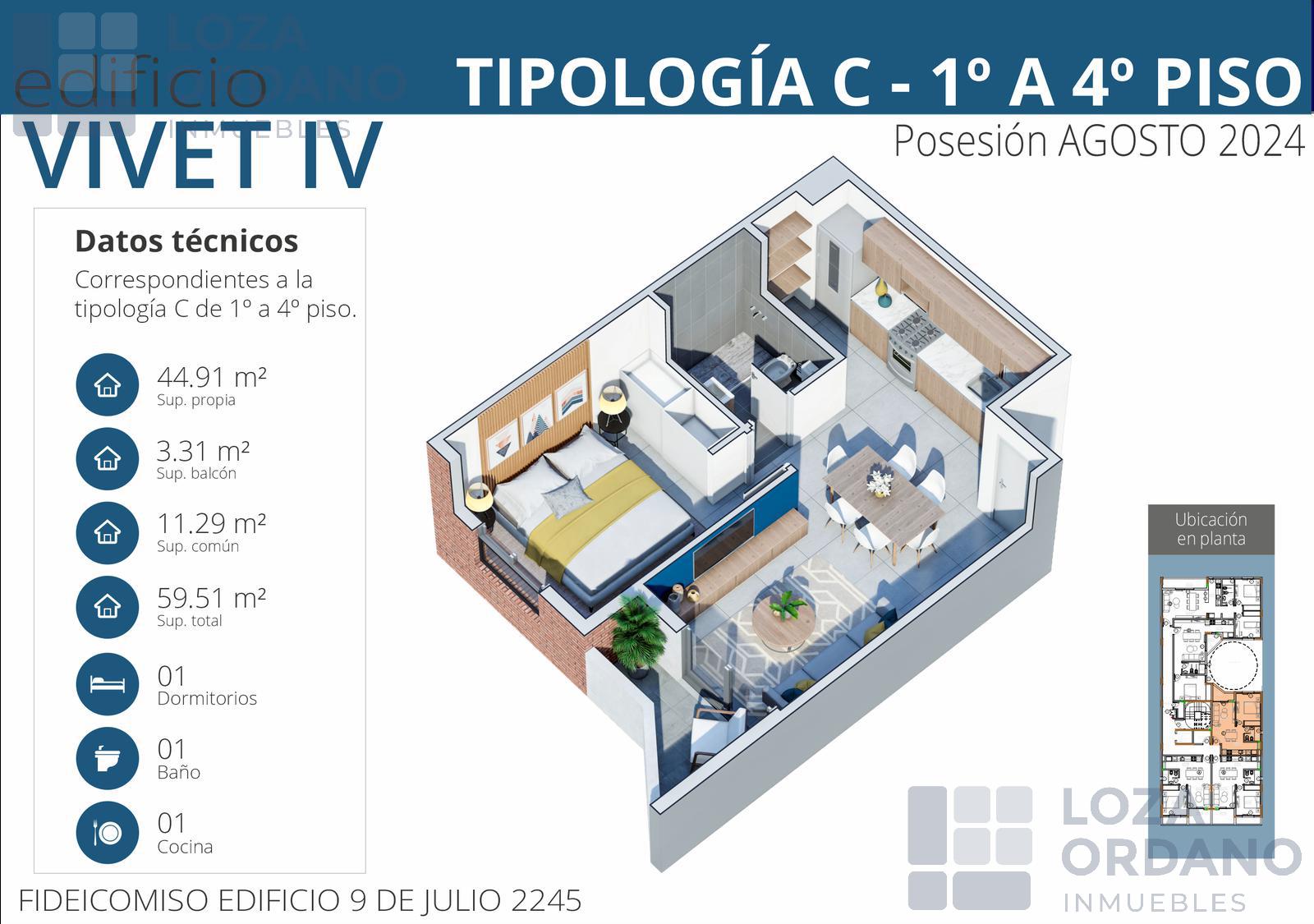 Departamento en  venta 1 dormitorio Alto Alberdi