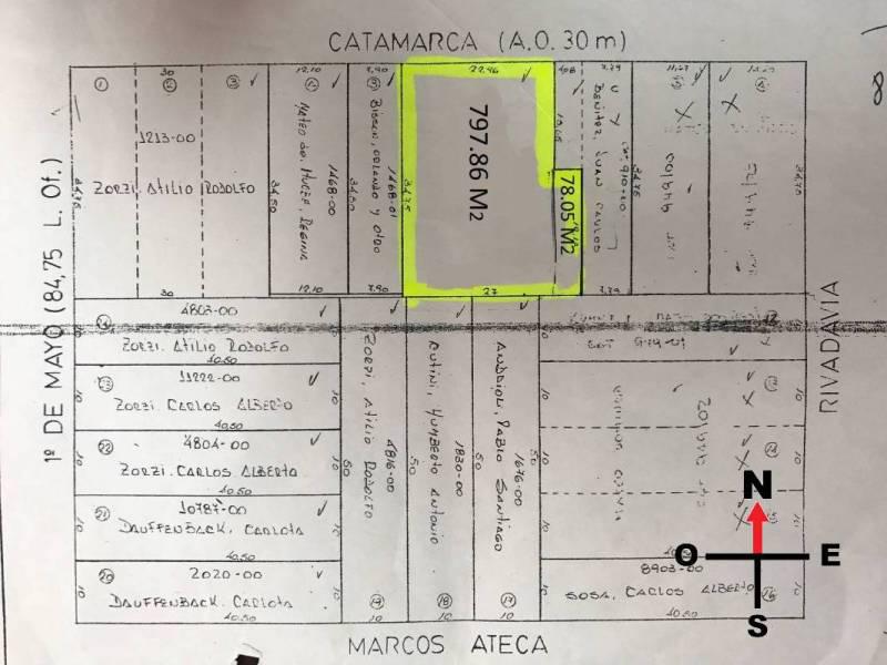 Terreno en venta 876 m2 sobre Ruta 9 Roldan