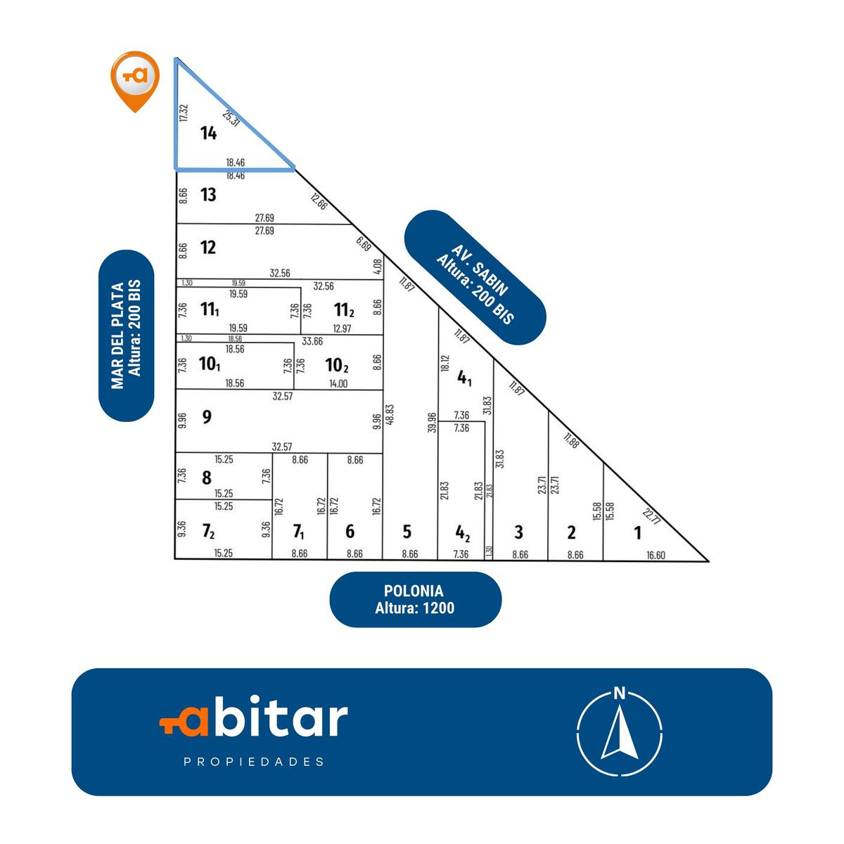 Terreno/Lote en Avenida Sabin. Desarrollo pb 6 pisos