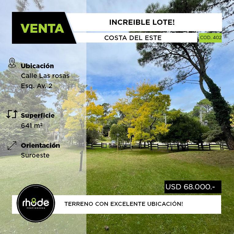 Terreno en Costa del Este - Calle Las rosas y Esq. Avenida 2