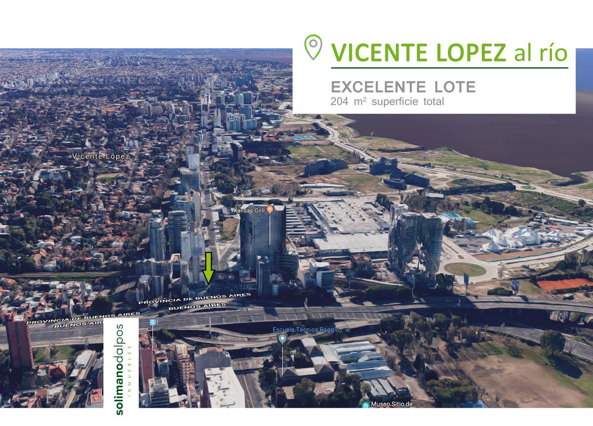 Venta Terreno  Vicente López  Vias al Rio apto torre