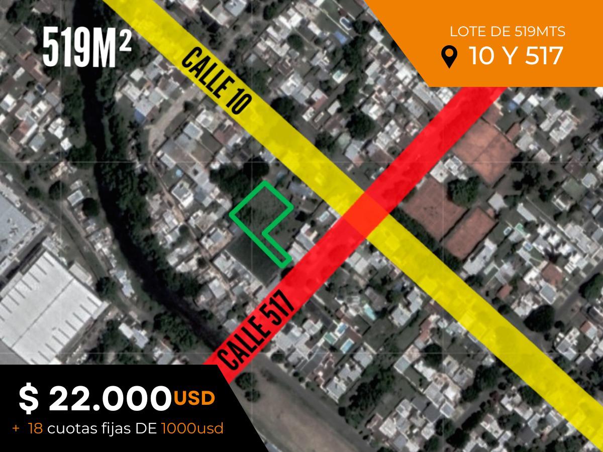 Terreno en venta - 519Mts2 - Ringuelet