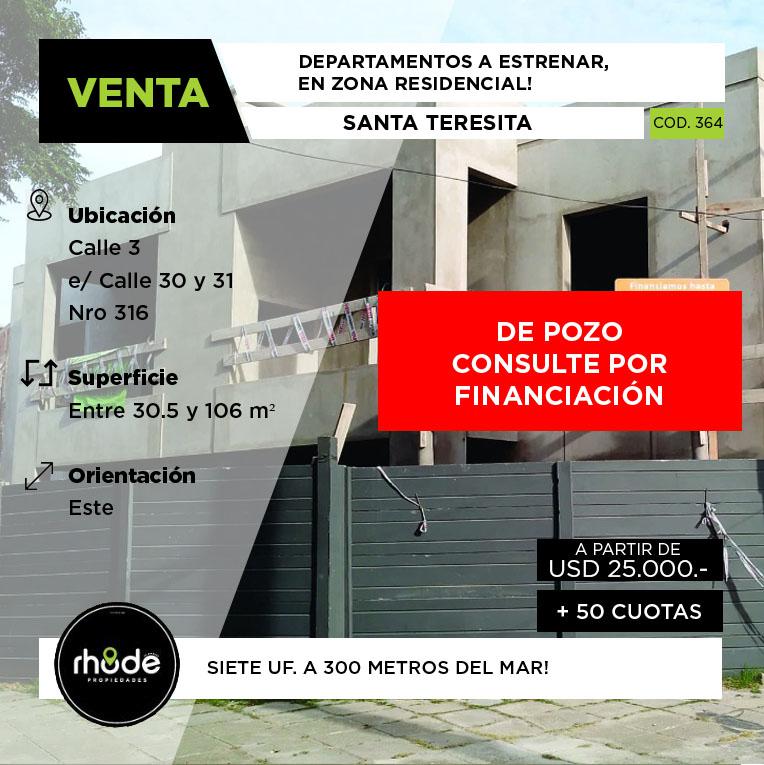 Departamento en Santa Teresita - Calle 3 entre calle 30 y calle 31