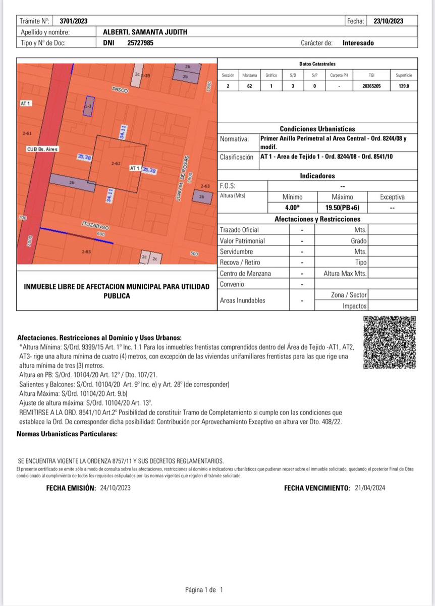 Terreno en Venta para constructora en Rosario Barrio Del Abasto