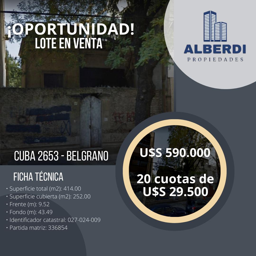 Terreno en Venta en Belgrano