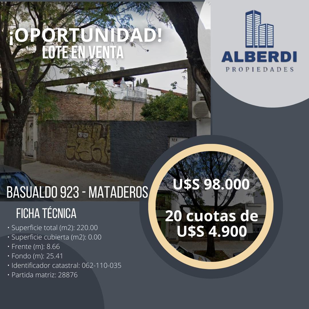 Terreno en venta en Mataderos