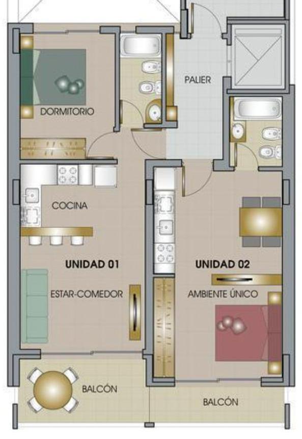 Departamento monoambiente - Barrio Martin