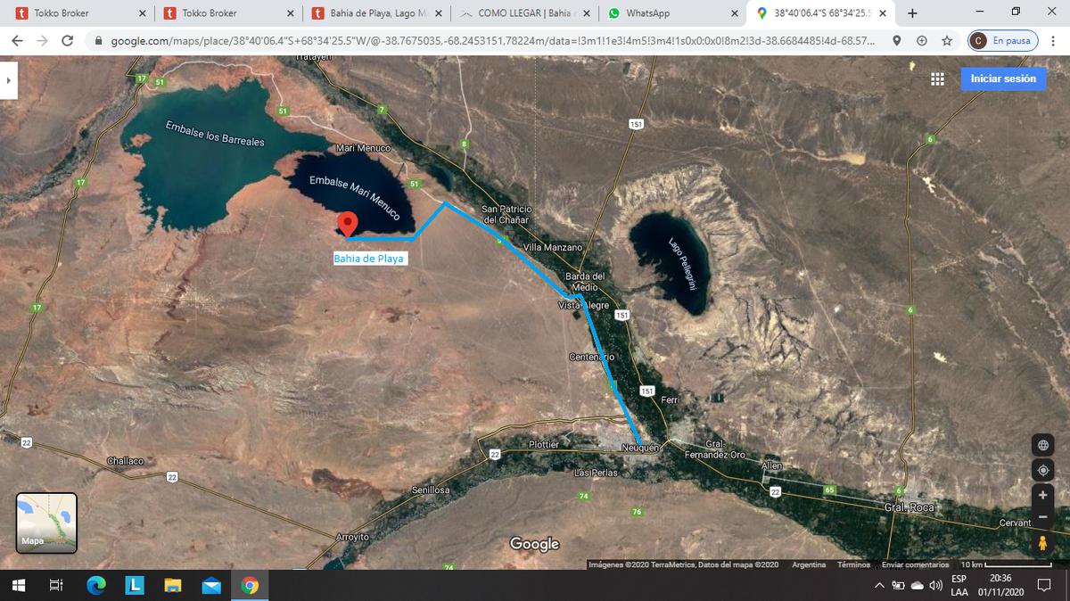 Venta Terreno 350 m2 Lago Marimenuco Bahia de Playa a metros del Lago - Neuquen