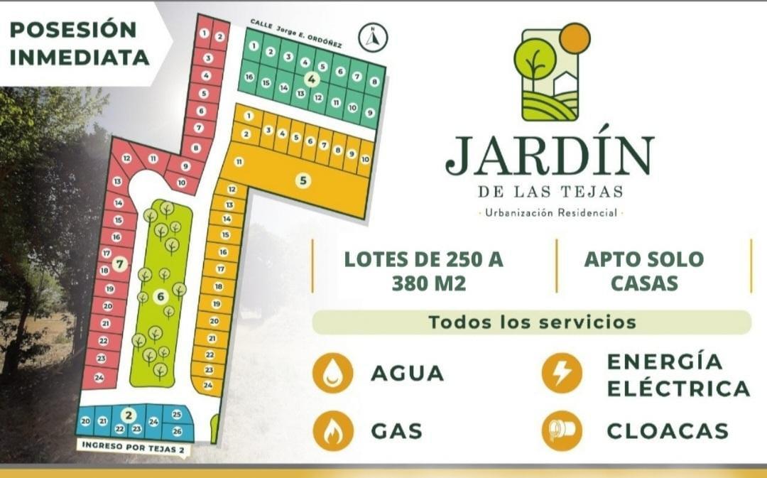 Terreno en Venta en Jardín de las Tejas de 254 m2 a 324 m2