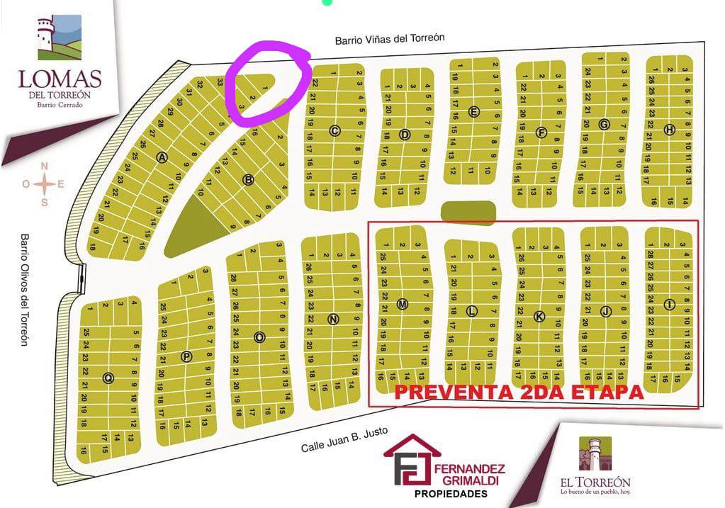 Terreno a la Venta en Bº Privado Lomas del Torreón, Maipú