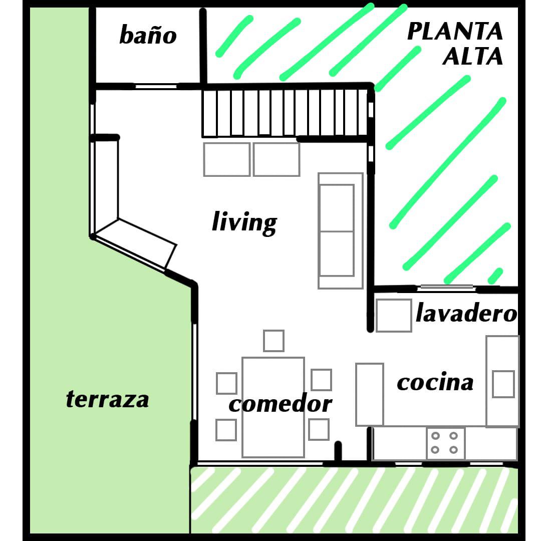 PH 3 amb con terraza en  Palermo