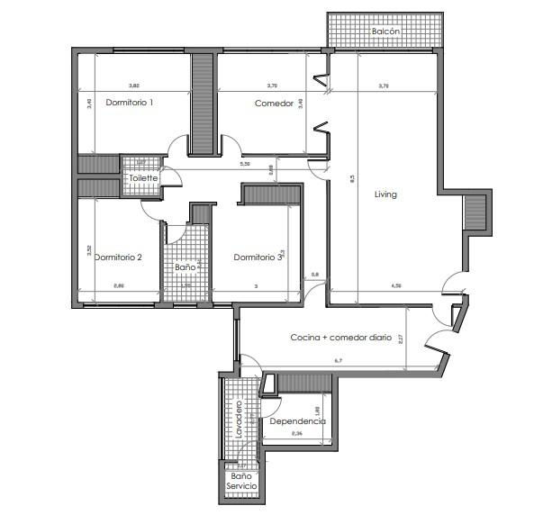 Departamento de 5 ambientes en alquiler temporario - Botánico