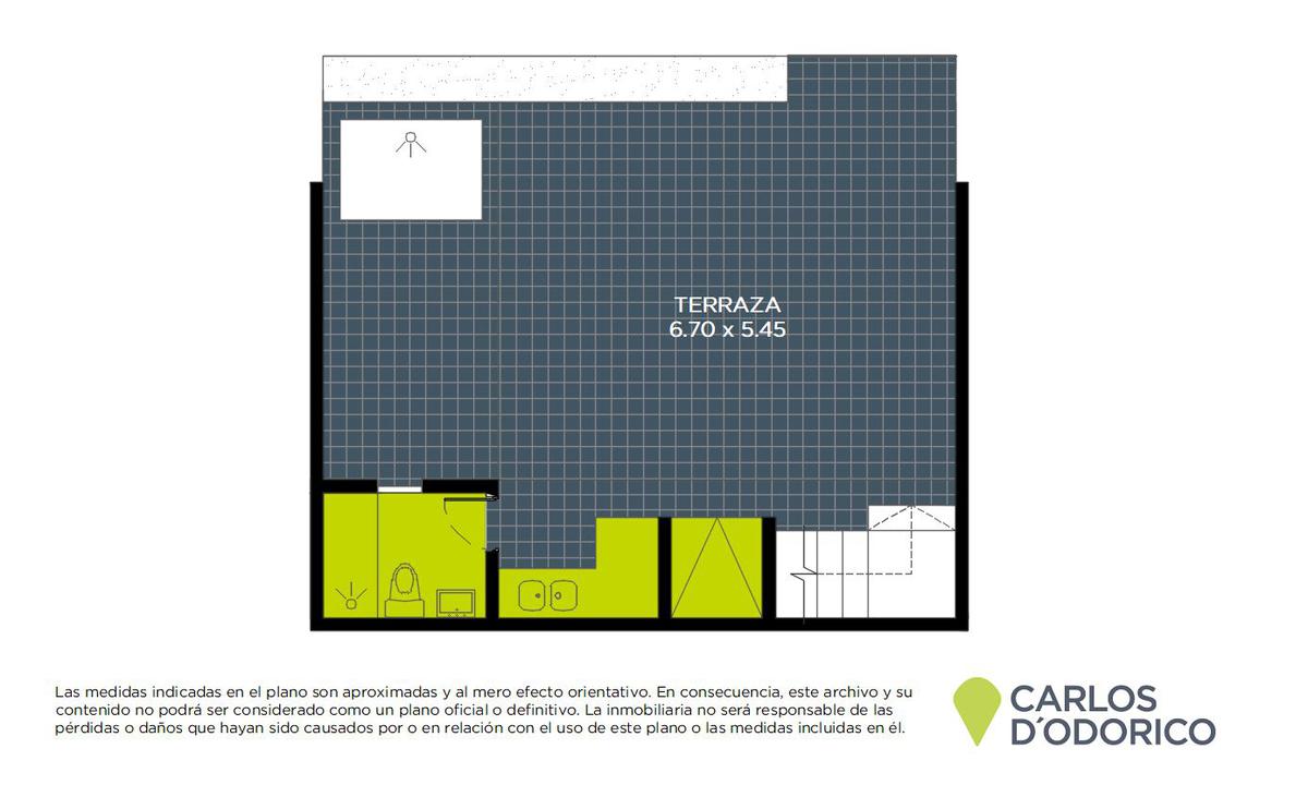 venta departamento 2 ambientes con cochera y terraza