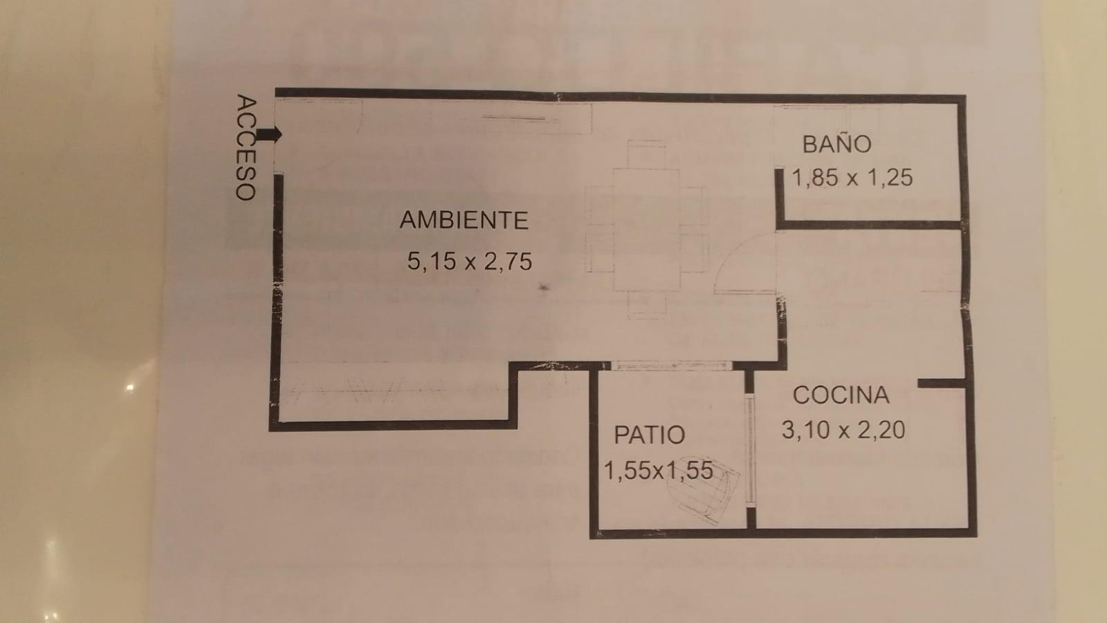 Monoambiente a estrenar en Belgrano