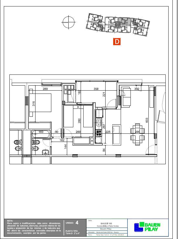 DEPARTAMENTO 2 DORMITORIOS. CONDOMINIOS PALOS VERDES. COCHERA. FISHERTON