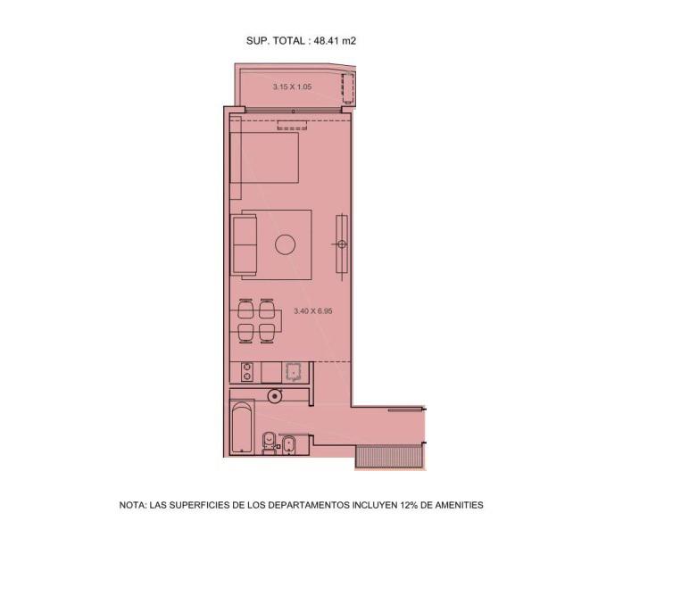 TOWN HOUSE 43 - MONOAMBIENTE A ESTRENAR - AMENITIES - CONTRAFRENTE - PALERMO SOHO