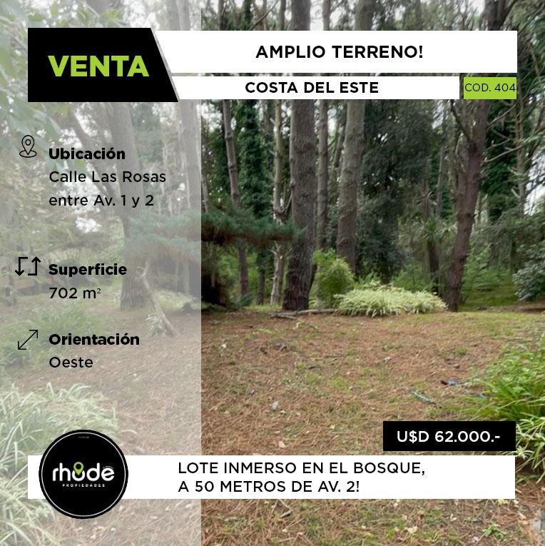 Terreno en Costa del Este - Calle Las Rosas entre Av. 1 y 2