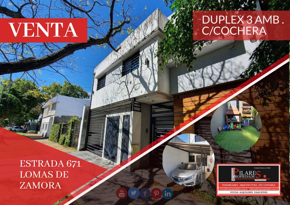 Departamento tipo duplex con cochera en Lomas de Zamora oeste