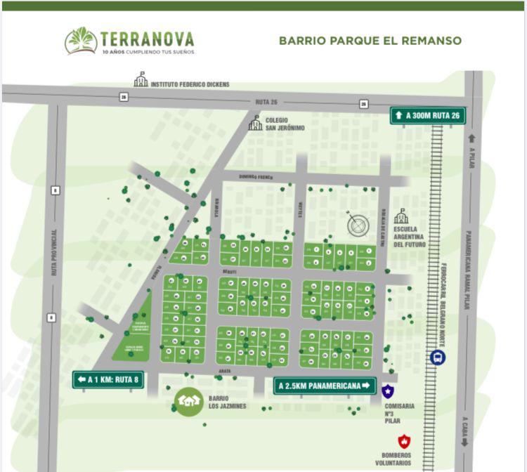 Terreno en  barrio parque el remanso, del viso