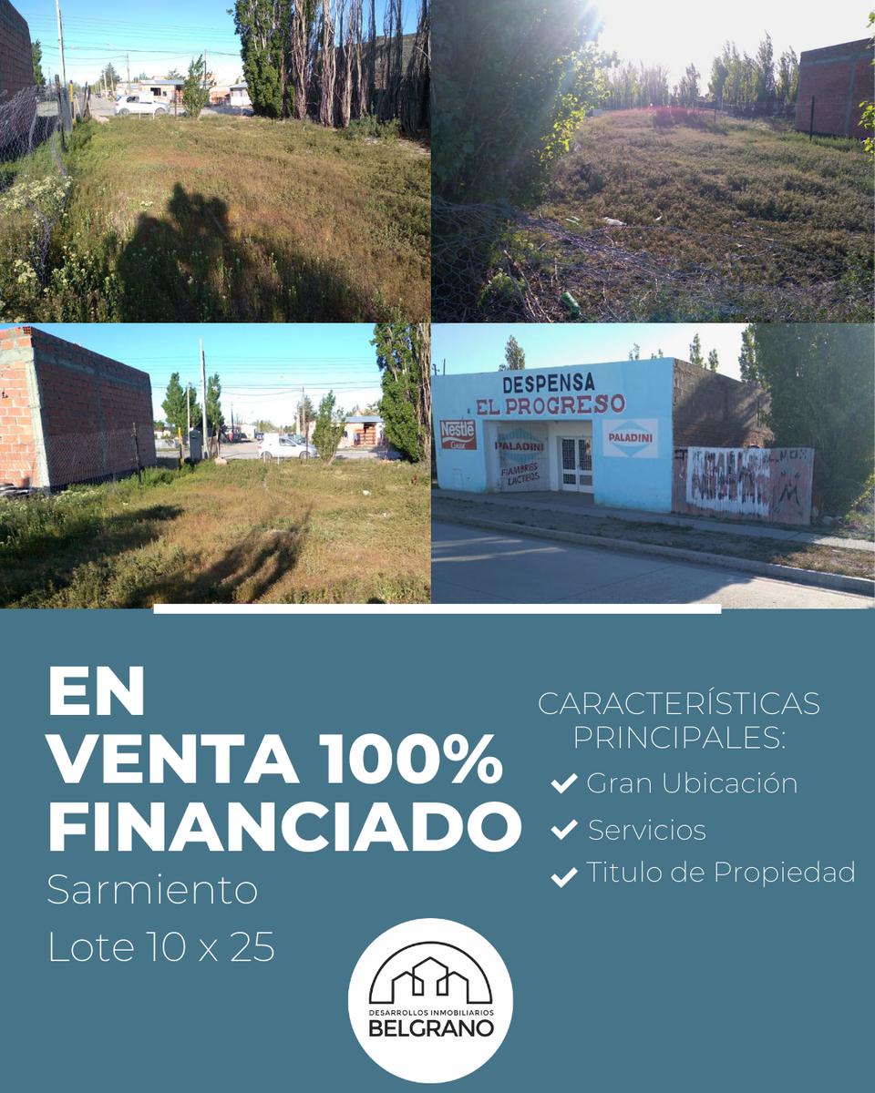 VENTA - Terreno 100 financiado, Sarmiento