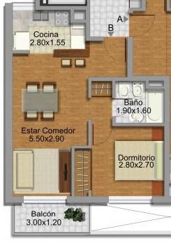 Venta Departamento 1 dormitorio Rosario - Echesortu