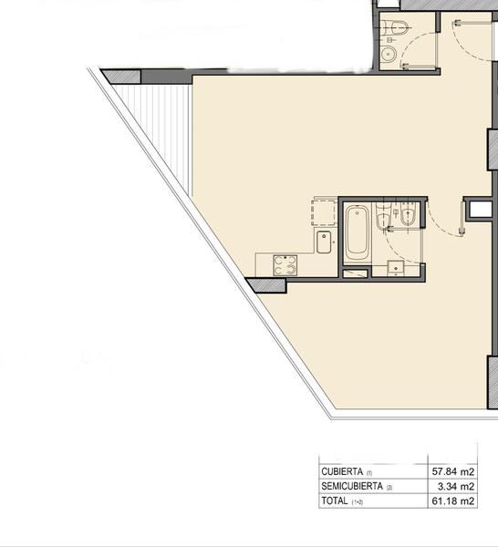 TORRE BELLINI ESMERALDA 2 AMBIENTES VENTA  - Capital Federal