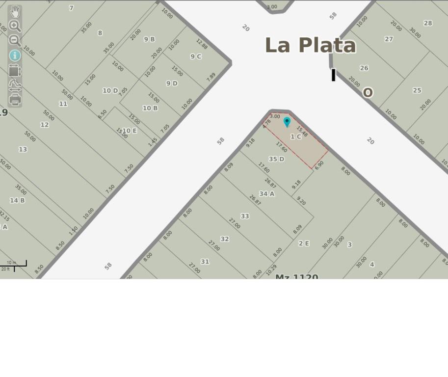 Terreno en venta, a refaccionar o demoler, en esquina, calle 20 y 58. La Plata.