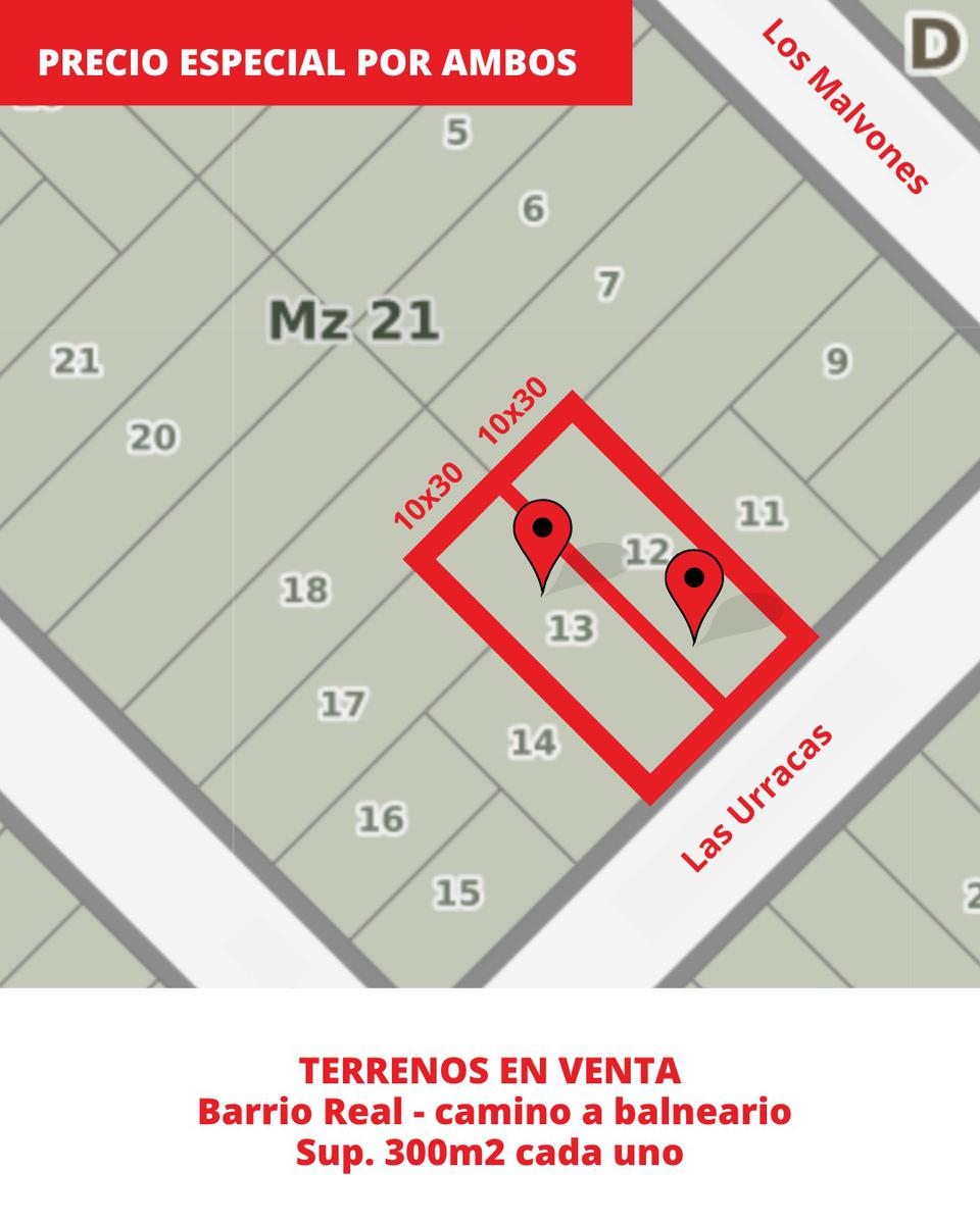 Terrenos en venta en barrio Real en Junin