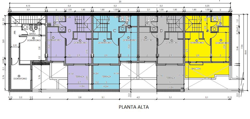 Venta. Departamento dúplex a estrenar de pasillo 2 dormitorios. Moreno 2900. Rosario.