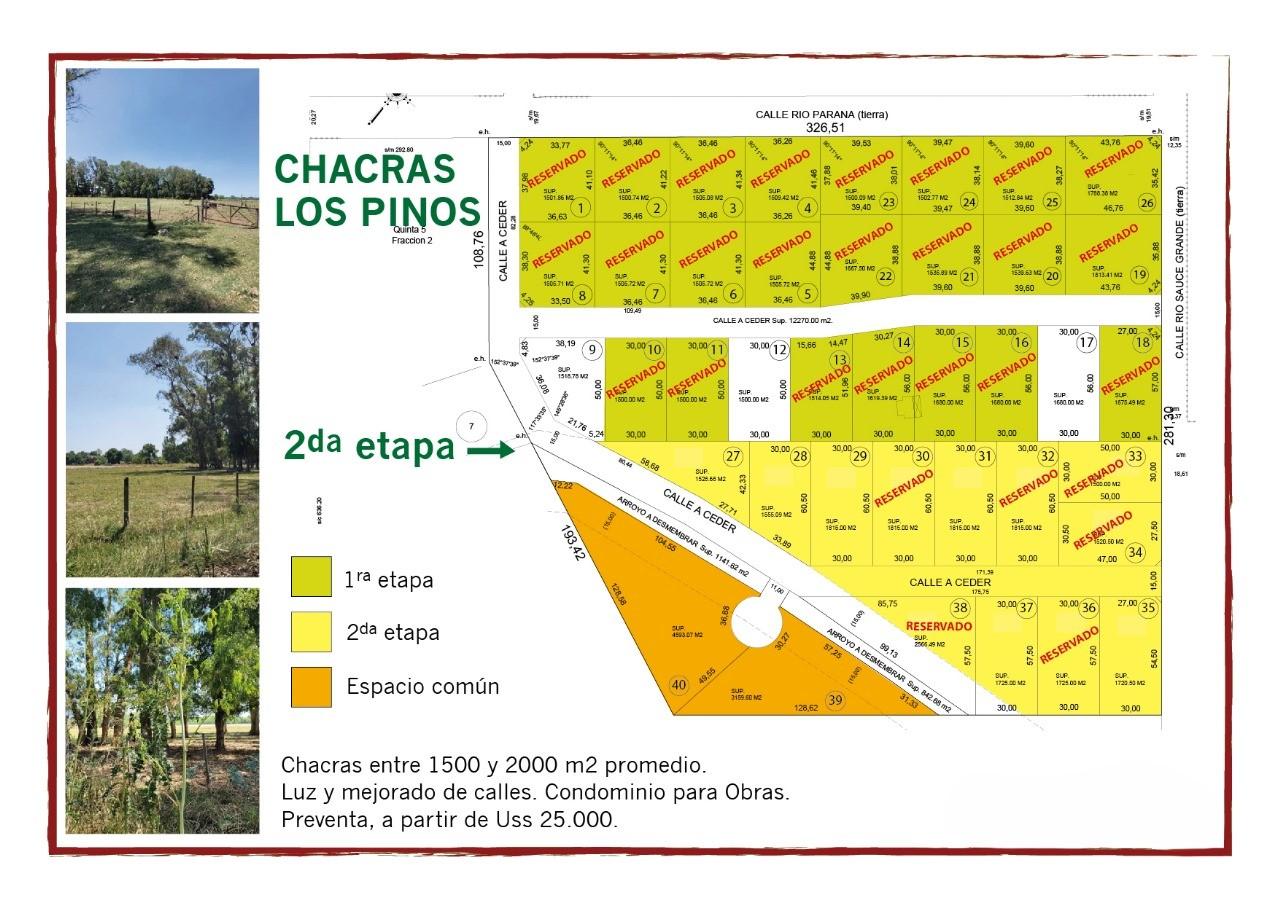 Pre venta chacra en Chacras del Pino, Exaltación de la Cruz