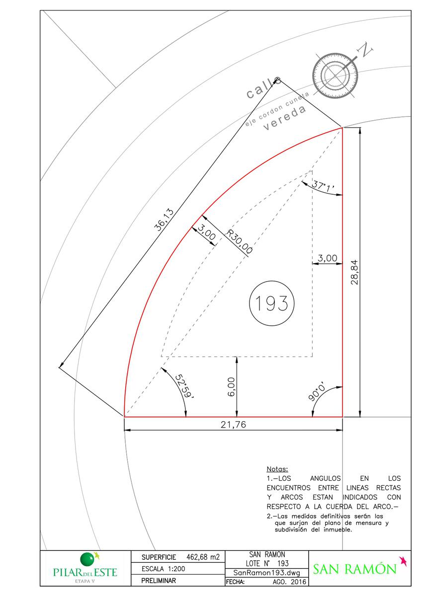 Terreno en venta Barrio San Ramón, Pilar del Este