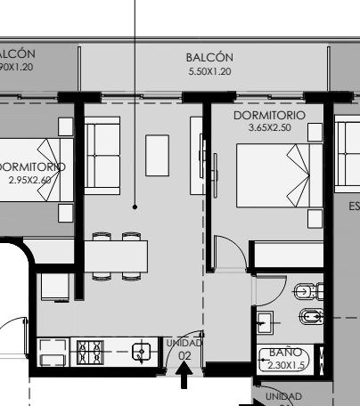 Venta Departamento 1 dormitorio con patio y amenities - Pichincha, Rosario